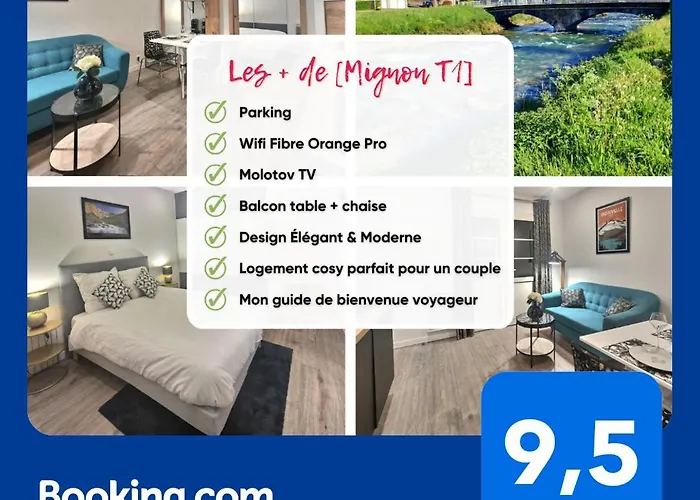 Mignon, T1 Bis Cosy & Calme, Neuf, Parking, Balcon Apartamento *